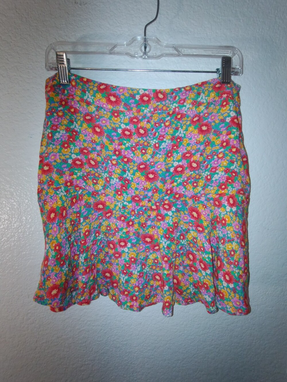Rip Curl Skort Pink Purple Orange Green Print Size Large